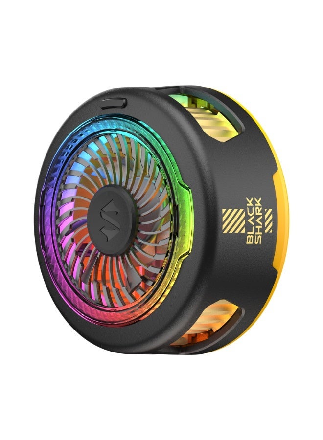 بلاك شارك مبرد الهاتف بلاك شارك FunCooler 5، طاقة TEC كبيرة 20 واط، خفض درجة الحرارة بمقدار 35 درجة مئوية، تصميم نحيف للغاية، 18 ضوء RGB قابل للتخصيص، واجهة حامل للبث المباشر - أسود - Image 1